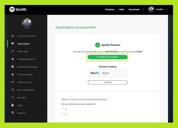 How to cancel your Spotify premium subscription