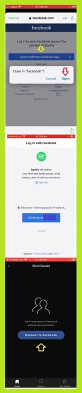 connect to Facebook Spotify - follow and add friends on Spotify - How to Spotify
