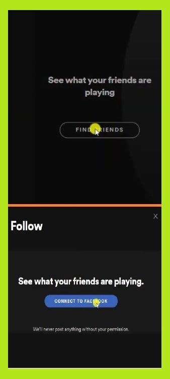 connect your Facebook friends web player Spotify - follow and add friends on Spotify - How to Spotify