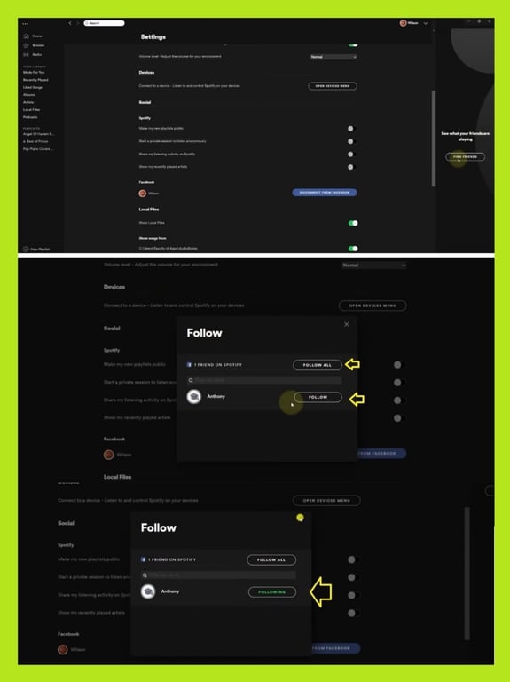 follow your friends on Spotify - follow and add friends on Spotify - How to Spotify