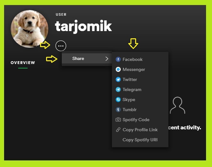 share your account - follow and add friends on Spotify - How to Spotify
