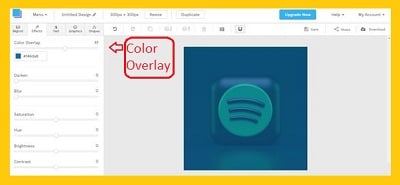 change color overlay snappa- Spotify playlist picture - How to Spotify