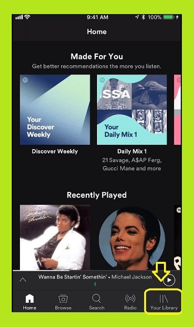your library Spotify phone  - Spotify Playlists - How to Spotify