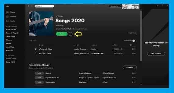 desktop Spotify app  - Spotify Playlists - How to Spotify