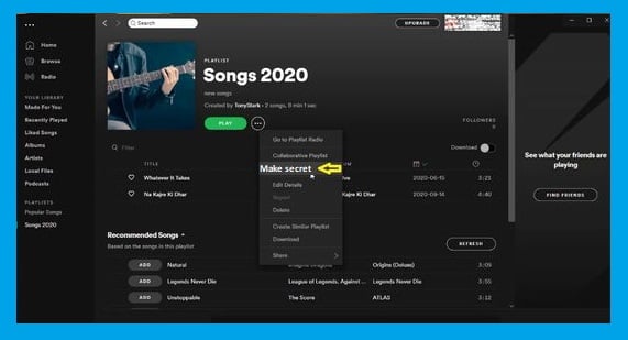 make secret Spotify desktop app  - Spotify Playlists - How to Spotify