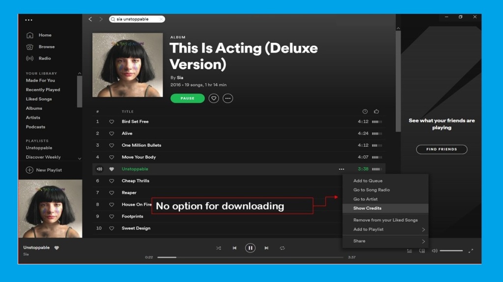 Spotify desktop  