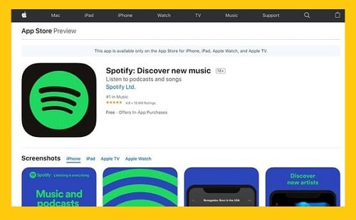 download the Spotify iOS app 