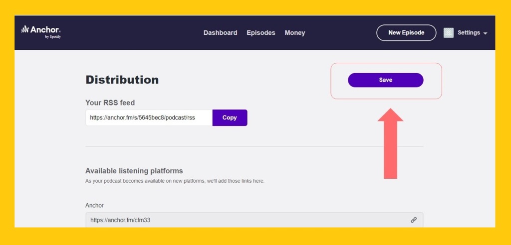 save distribution anchor  - Spotify podcast - How to Spotify