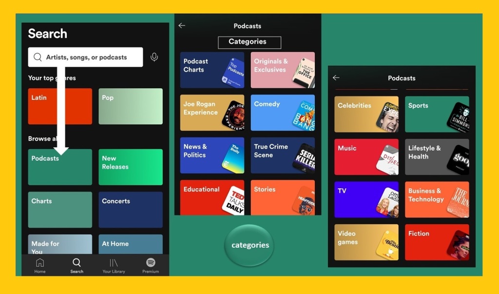 podcast on Spotify phone  - Spotify podcast - How to Spotify