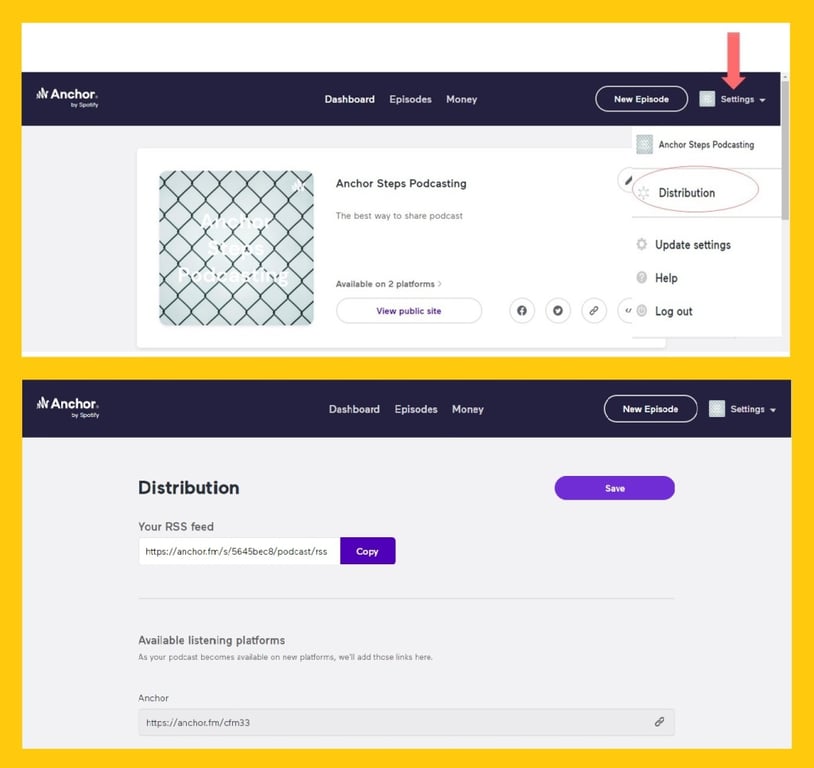 distribution on anchor  - Spotify podcast - How to Spotify