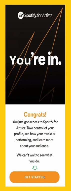 verified email from Spotify artist 