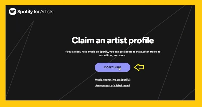claim an artist profile 
