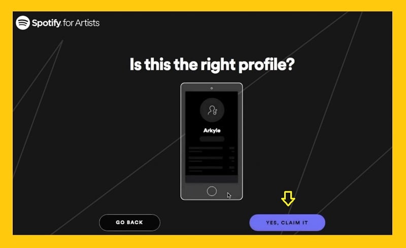 is this the right profile Spotify for an artist  