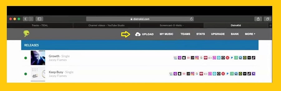 upload music distrokid 