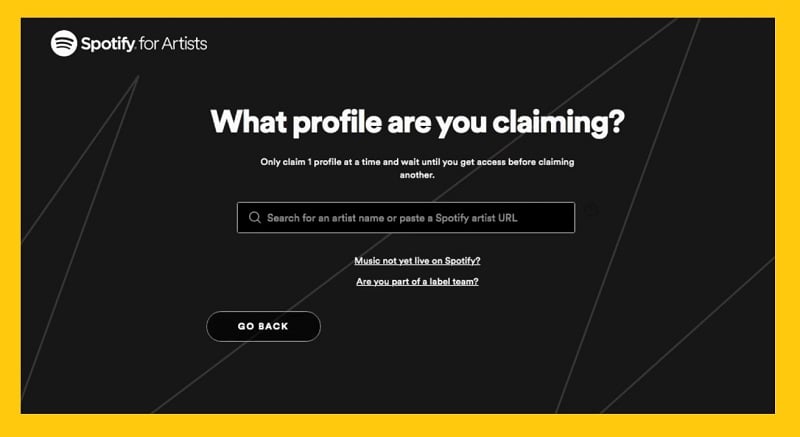 what profile are you claiming Spotify  