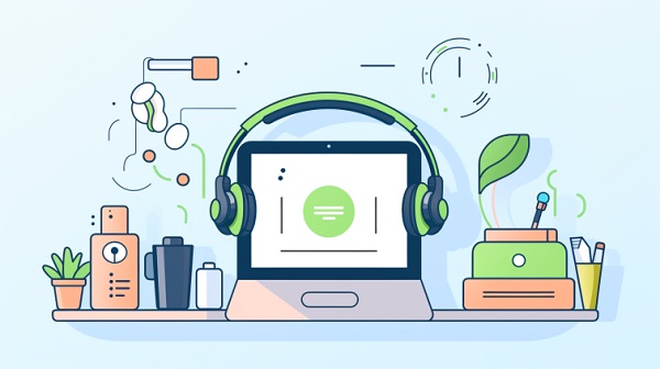 spotify-login - headphone on the laptop