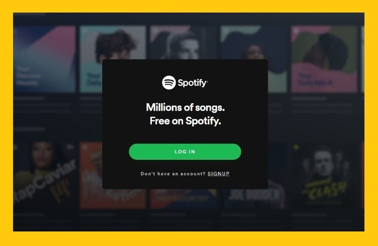 Online store spotify login