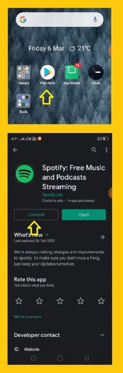 update Spotify app - log in Spotify- how to Spotify