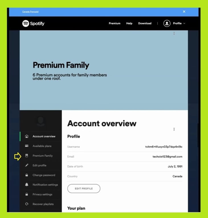 premium family - sign up on Spotify - how to Spotify 