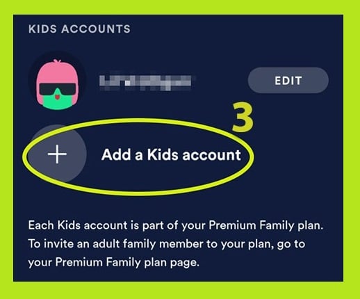 add a kids account - sign up on Spotify - how to Spotify 
